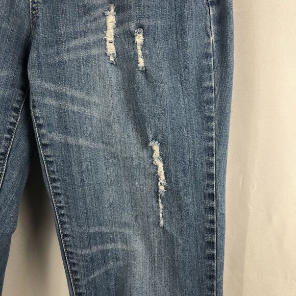 Fashion Bug Womens Size 6 Distressed Stretch Denim Blue Jeans - Picture 5 of 10